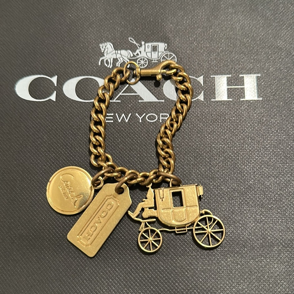Coach horse and carriage Gold-Tone bag Charm